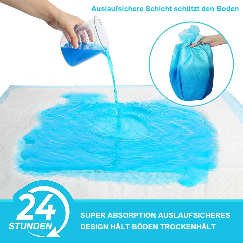 100 Stück Haustierwindeln 45*60cm/60*90cm Katzen- und Hundewindeln Super Saugfähige Haustierwindeln Hundeurinmatte Schnell Trocknende Einweg-Urinunterlage – Detail 6