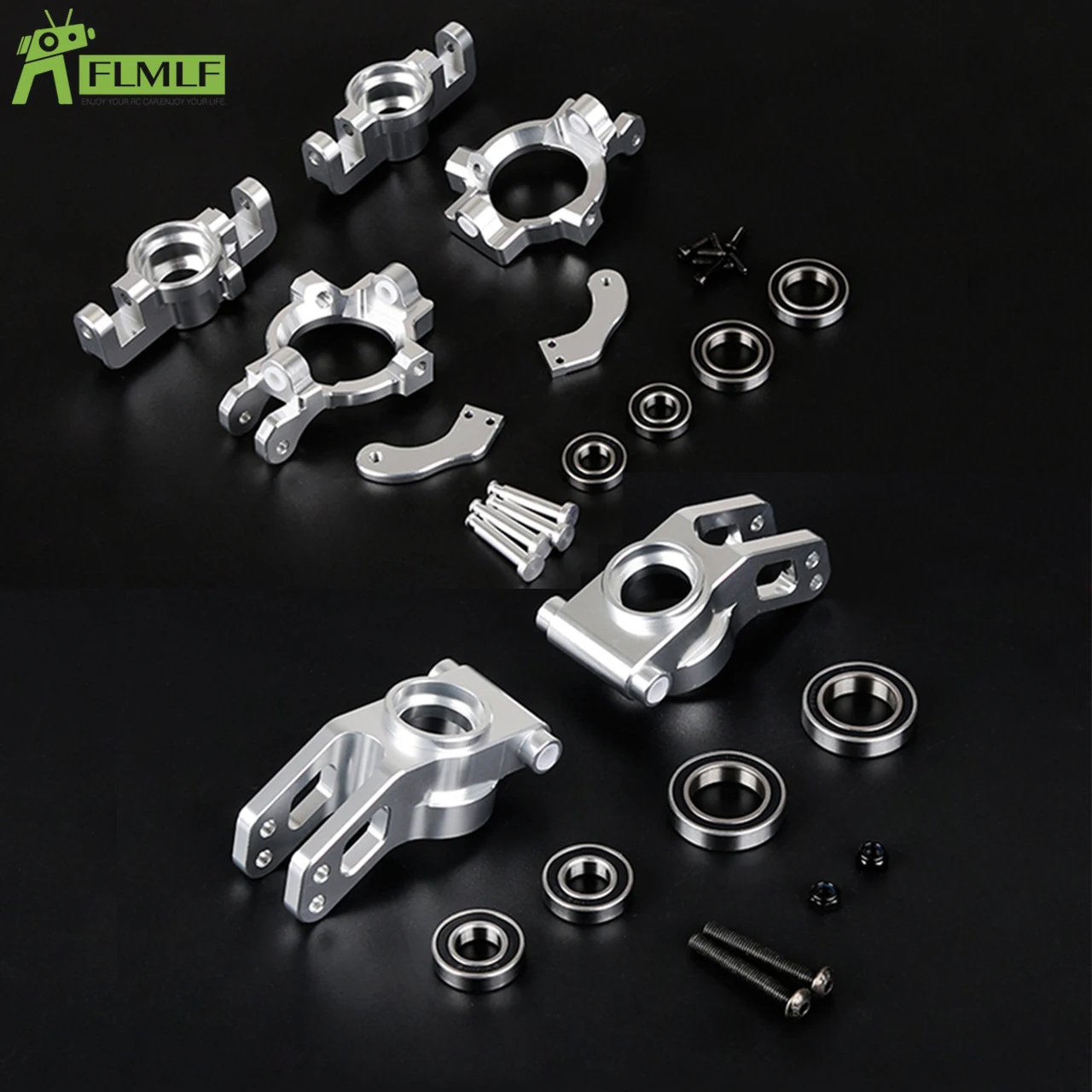 Alloy CNC Front or Rear Wheel Bearing Base Kit Fit for 1/5 Losi 5ive T ROFUN ROVAN LT King MotorX2 Rc Car Toys Games Parts