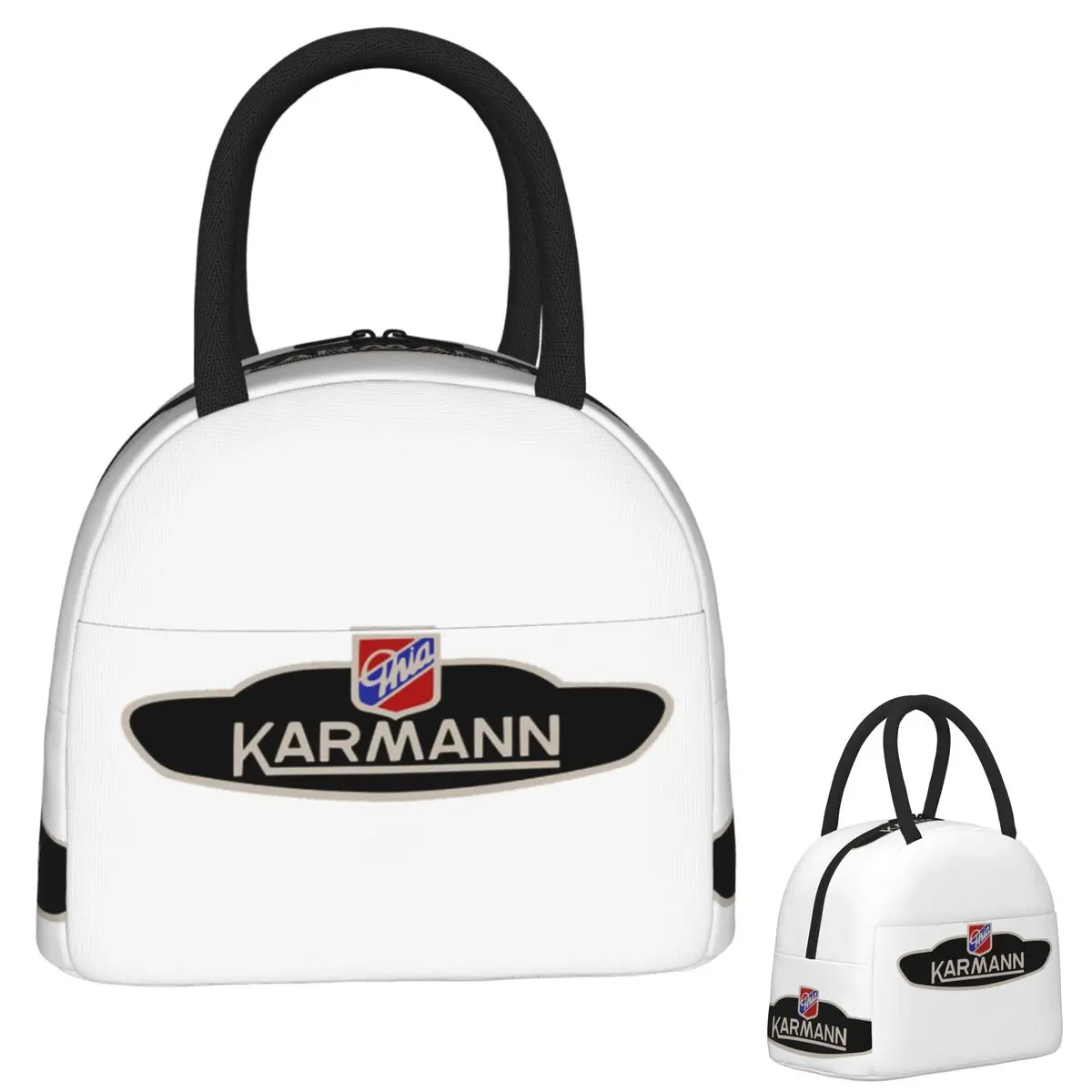 

Karmann Ghia Emblem Insulated Lunch Bag for Women Children Leakproof Food Boxes Thermal Lunch Box Tote