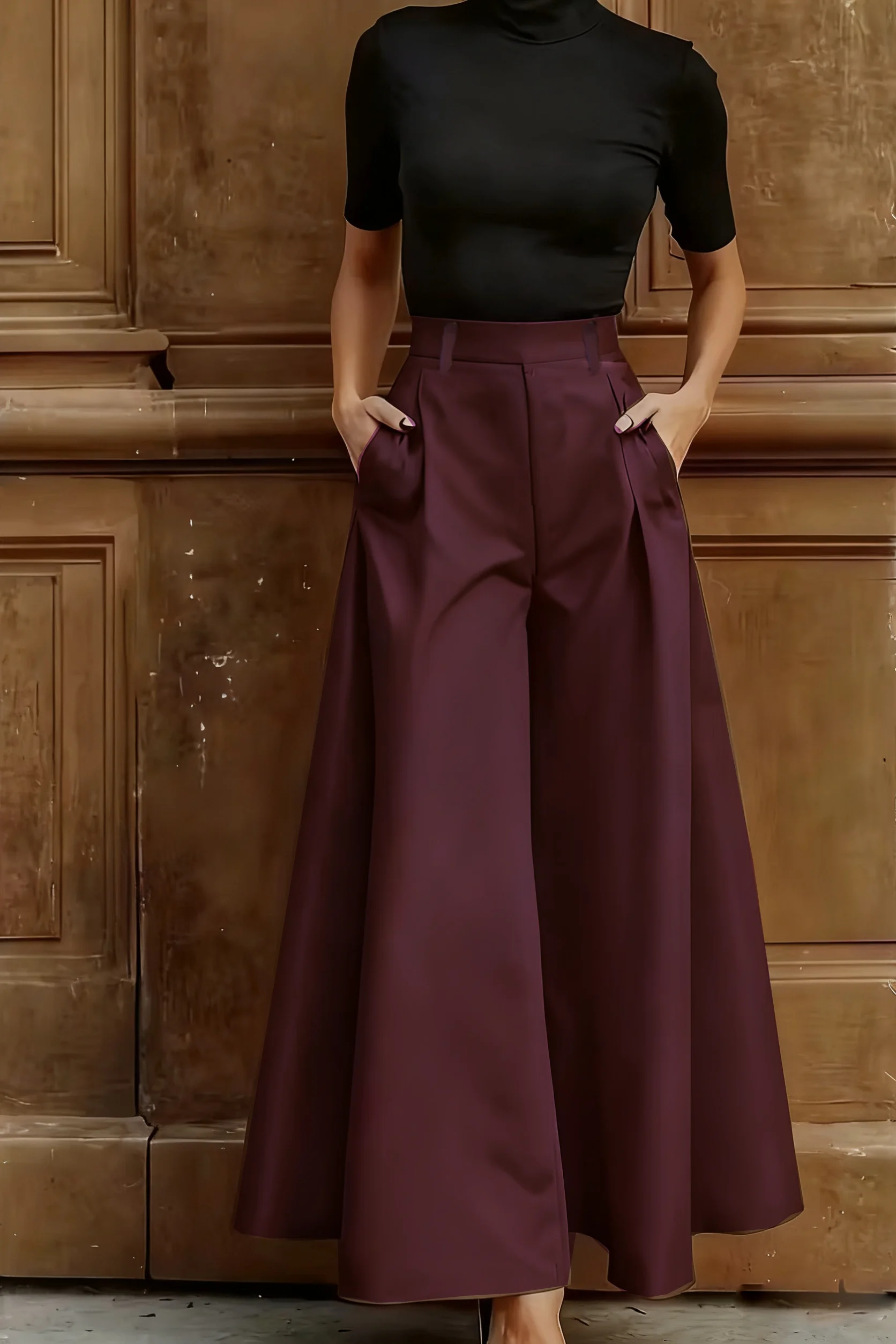 Eleganter, lässiger, modischer Damenanzug für Outdoor-Sport, schlankmachend, vielseitig, im japanischen, europäischen und amerikanischen Stil, mit Glockenhose. – Detail 4