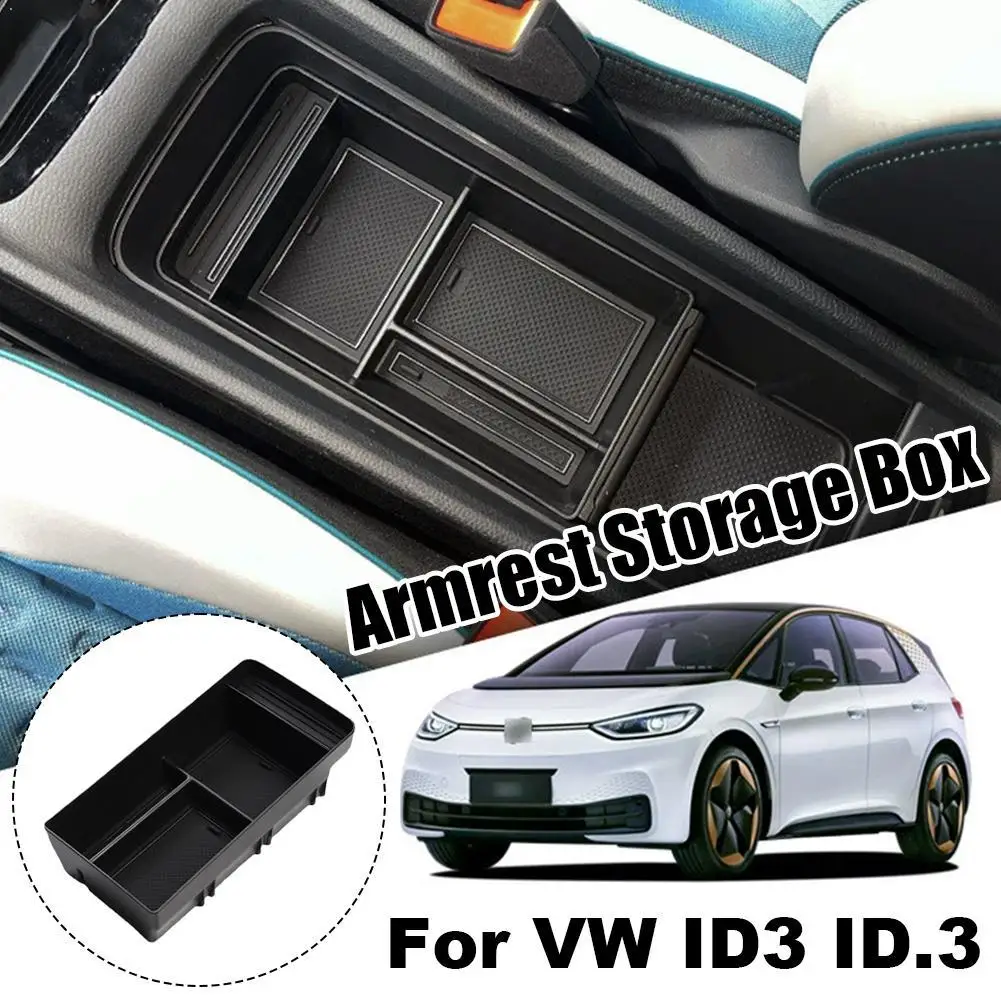 

Armrest Storage Box For VW ID3 ID.3 Cupra 2021-2025 Center Console Armrest Storage Box Multifunctional Storage Accessories
