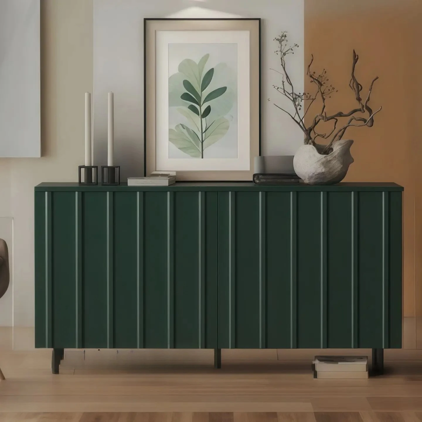 ML Medieval sideboard, living room, wall-to-wall integrated storage cabinet, large capacity