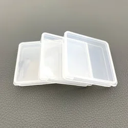4.4*4.4*0.6 cm Transparent PP Plastic Boxes Rectangular Trinket Boxes with Lid Storage Box Collection Jewelry Watch Parts Boxes
