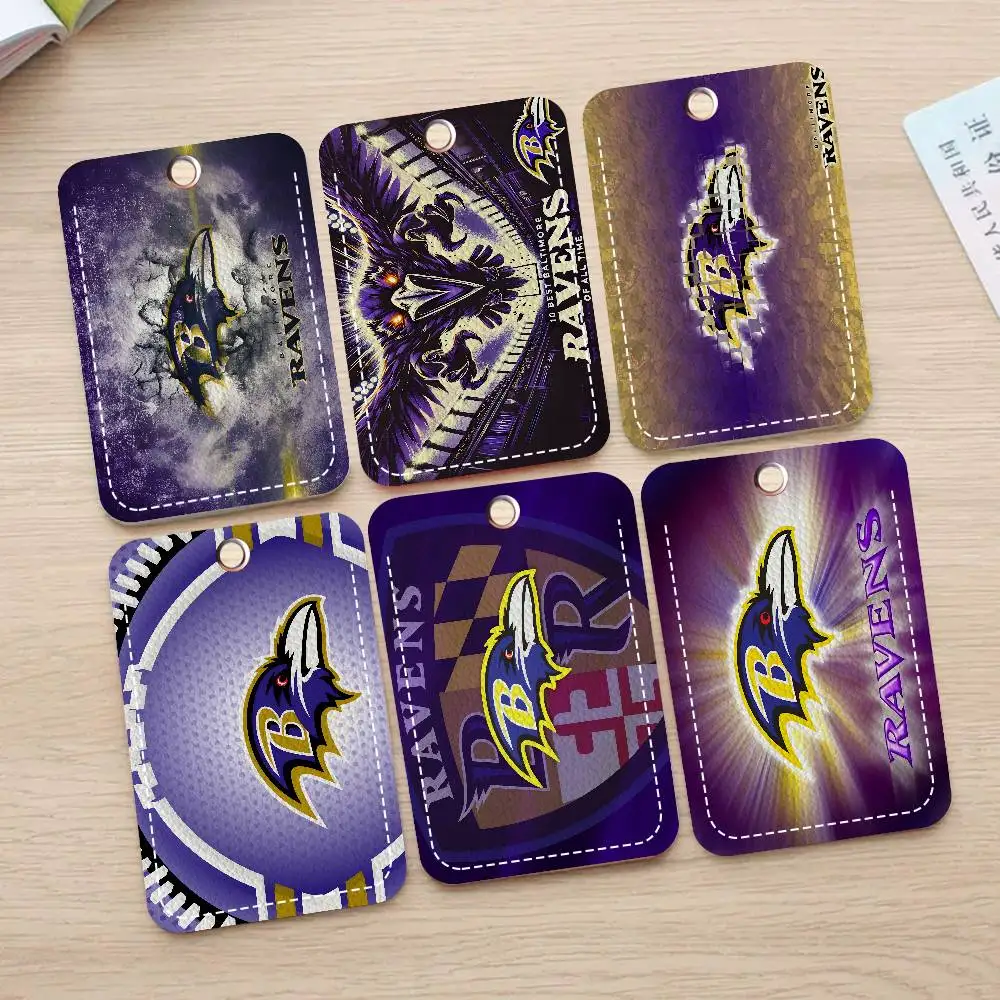 Porta Tarjetas Rectangular con Diseño de los Baltimore Ravens, Porta Tarjetas de Crédito, Porta Tarjetas de Identificación Estudiantil, Funda para Tarjetas de Autobús