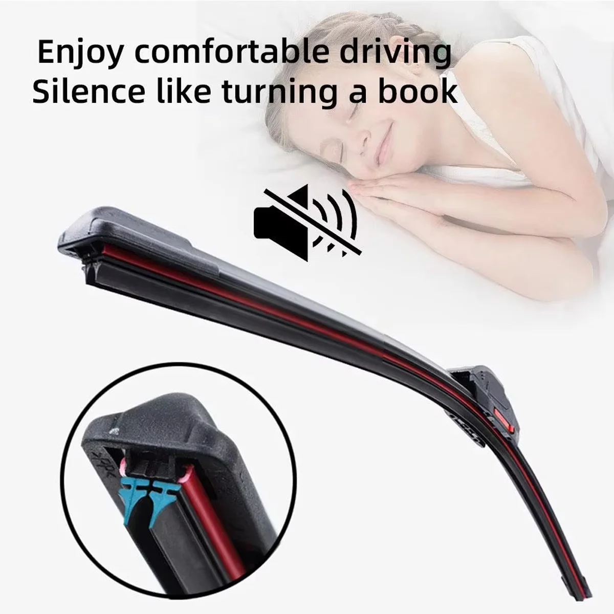 J hook Universal Car Windshield Wiper Blades Double Layer Soft Rubber Automotive Replacement Wipers 14\