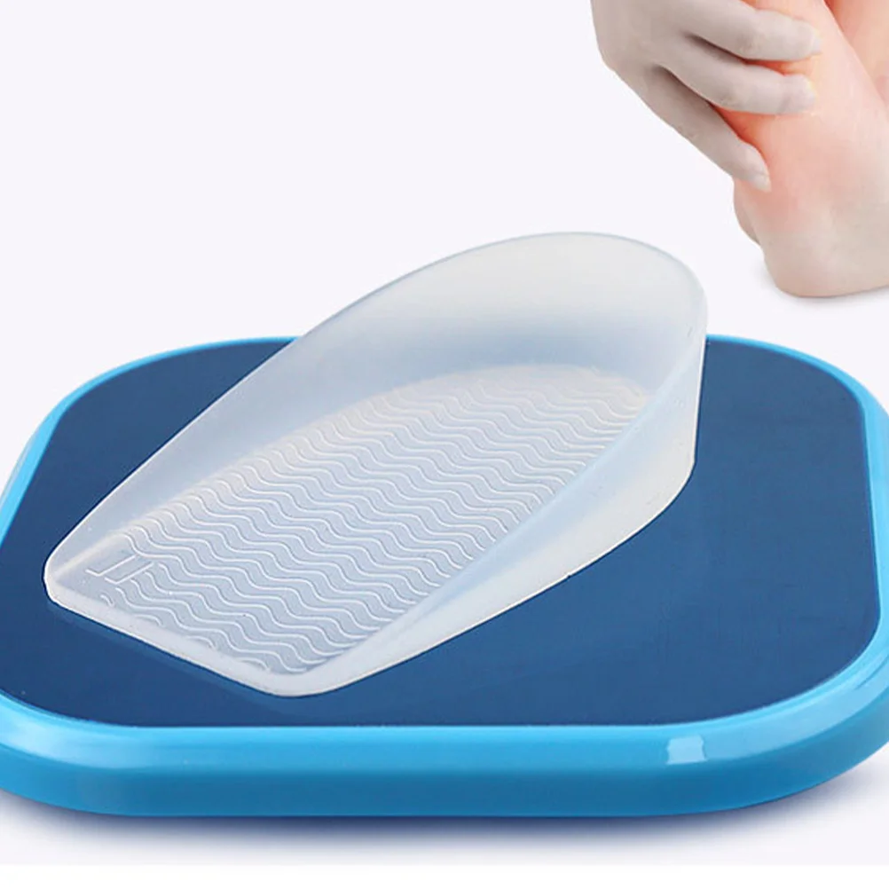 

1 Pair Thickened Heel Pads Soft Silicone Insoles For Height Increase Anti-Slip Comfortable Foot Support Heightening Insoles