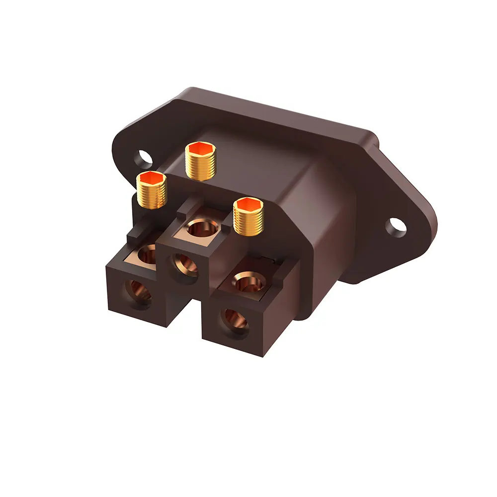 Monosaudio IC72 Stromstecker AC-Steckeradapter Elektrisches Netzkabel Einlassbuchse Anschluss Rhodium-Gold-Beschichtet – Detail 4