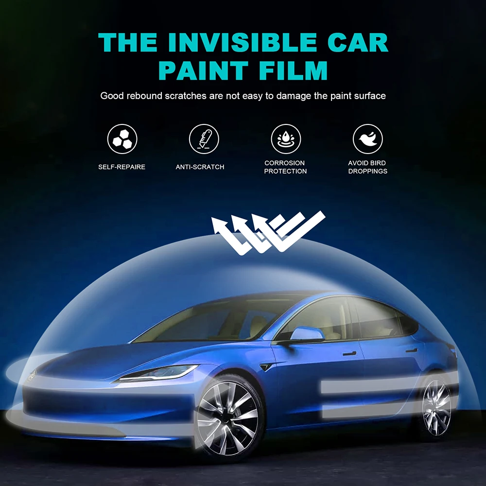 Película de protección de pintura de coche resistente a los arañazos, 10Mil TPU, para Tesla Model Y 2020, 2021, 2022, 2023, 2024, sujetador transparente, accesorios PPF