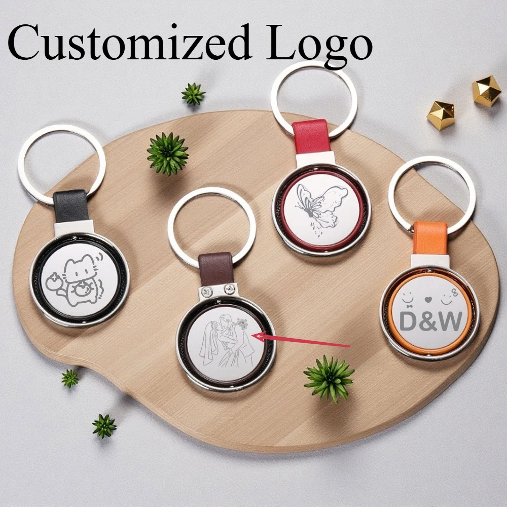 Custom Logo Ersonalized Rotating Moto Car Bags Key Ring Men and Women Key Chain Personalization Creative Metal Keychain Gift