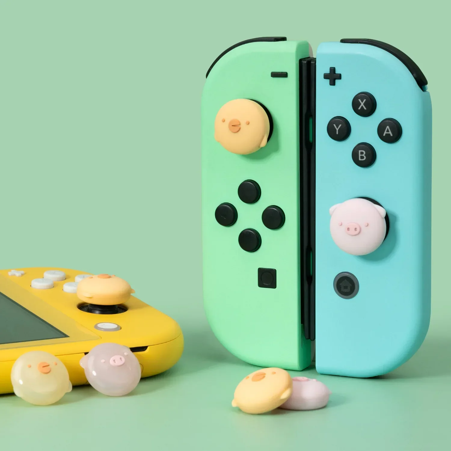 Ghost Switch Thumb Grip Caps Silicone Thumbstick Joystick Cover Shell for Nintendo Switch Lite NS Joy-Con Controller Accessories