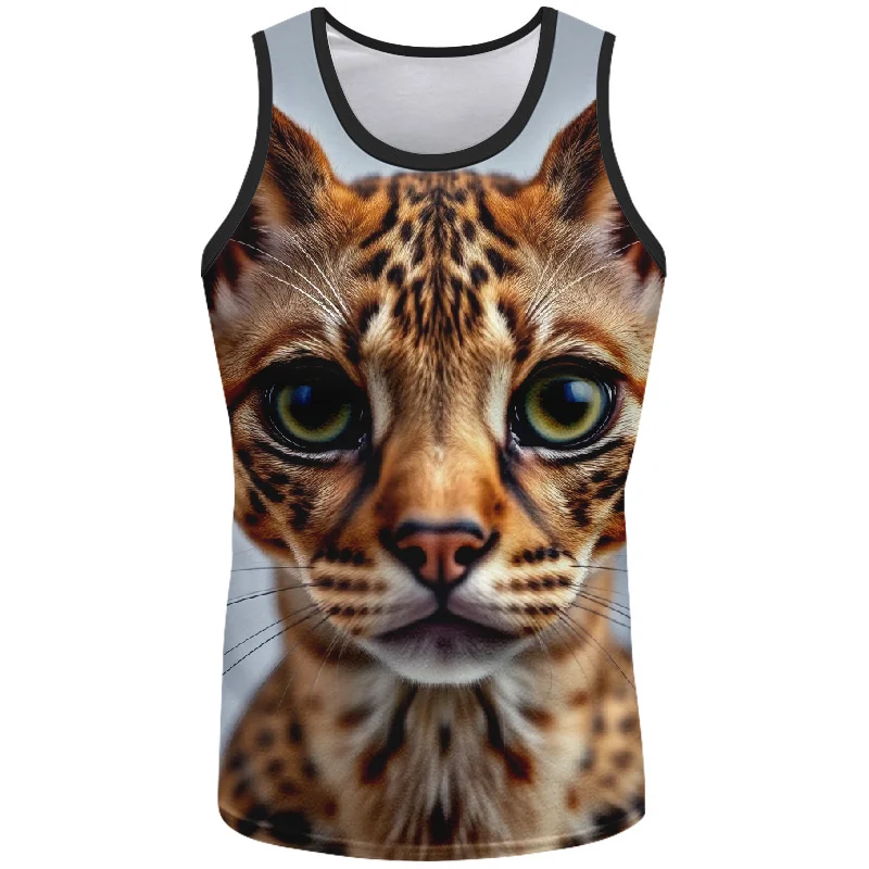 Devon Rex 3D Print T-Shirt vest Casual Men Women cat Short Sleeve T Shirt Customizable sleeveless top clothing