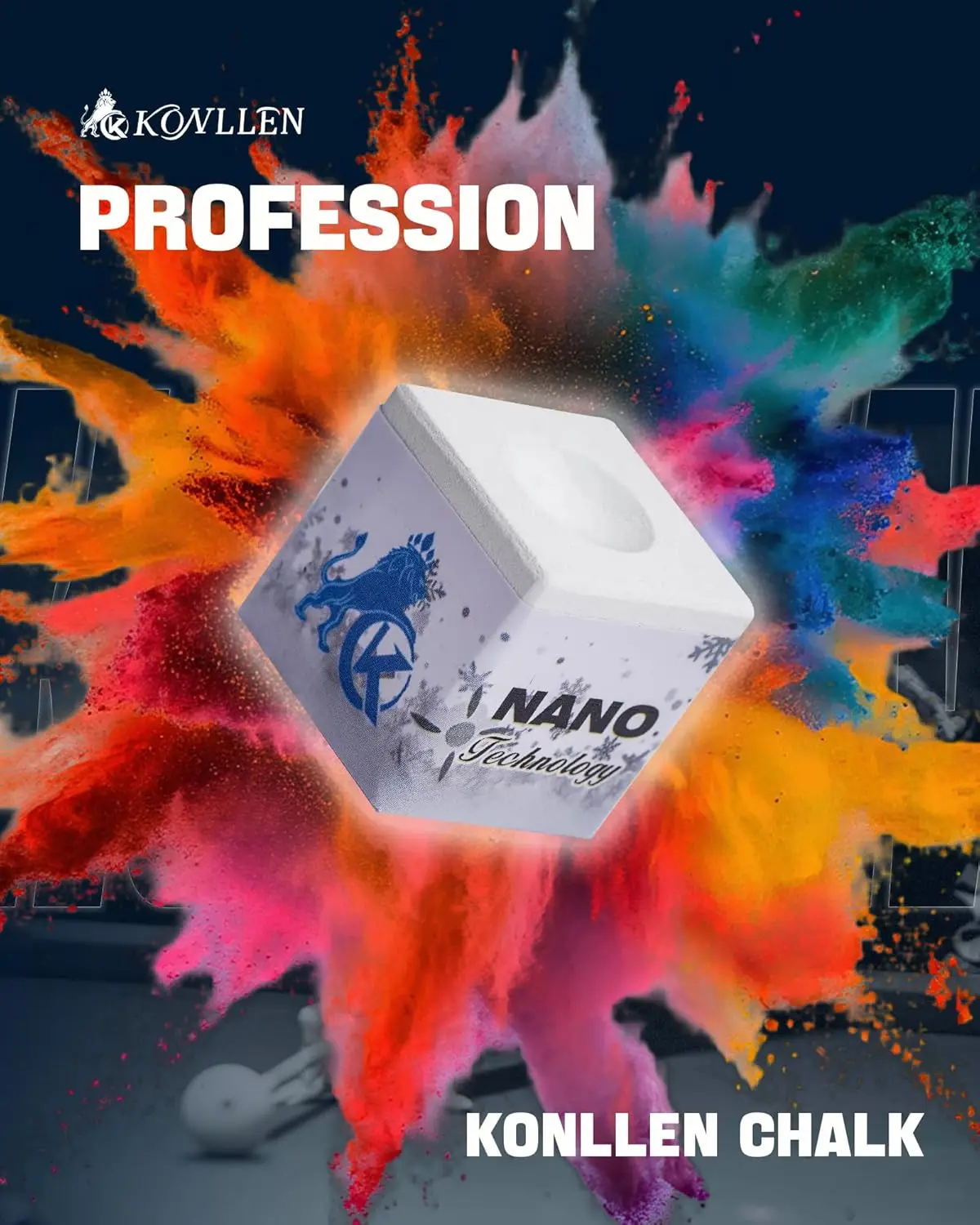 KONLLEN Pool Cue Chalk Nano Technology Billiard Chalk for Professional Tournament Dedicated Pool Chalk (Outstanding Performance,
