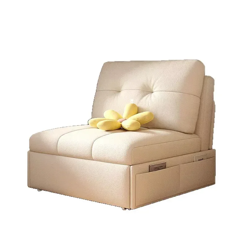 

Sofa bed cream wind small apartment multi-functional living room Internet celebrity with the same telescopic balcony single