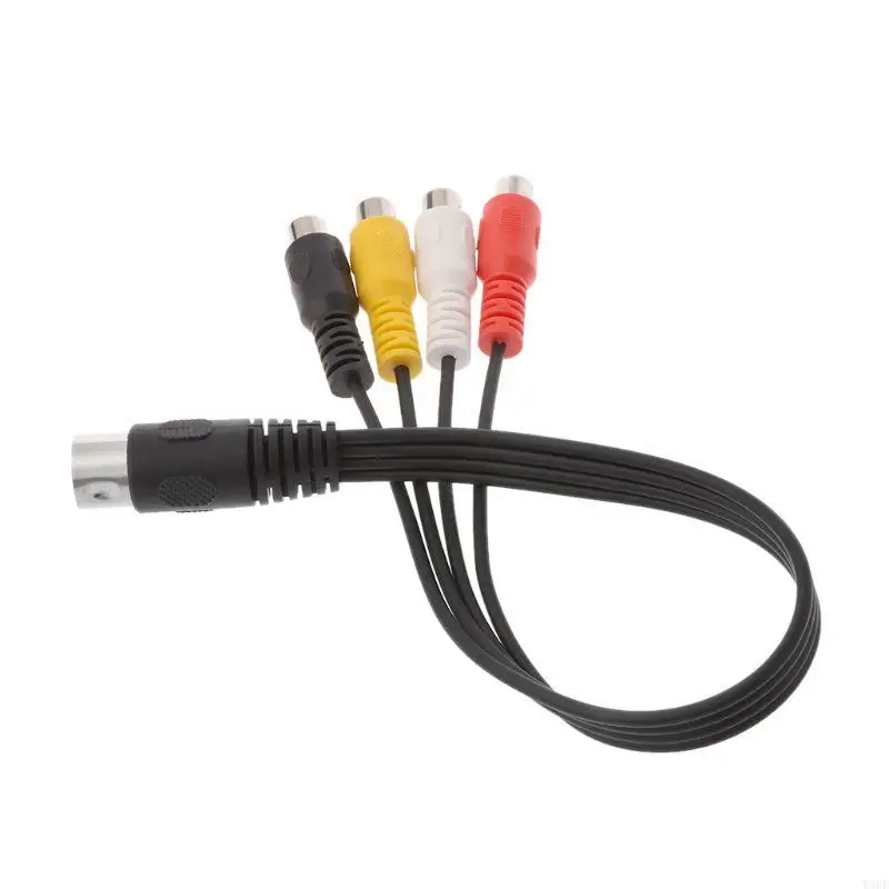 2025 Новый 30 -см 5 -контактный мужской штекер DIN до 4 RCA PHONO Женщины -штекер