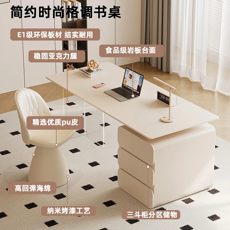 Desk: Home study, writing desk, designer medical aesthetic consultation table, slate desk
