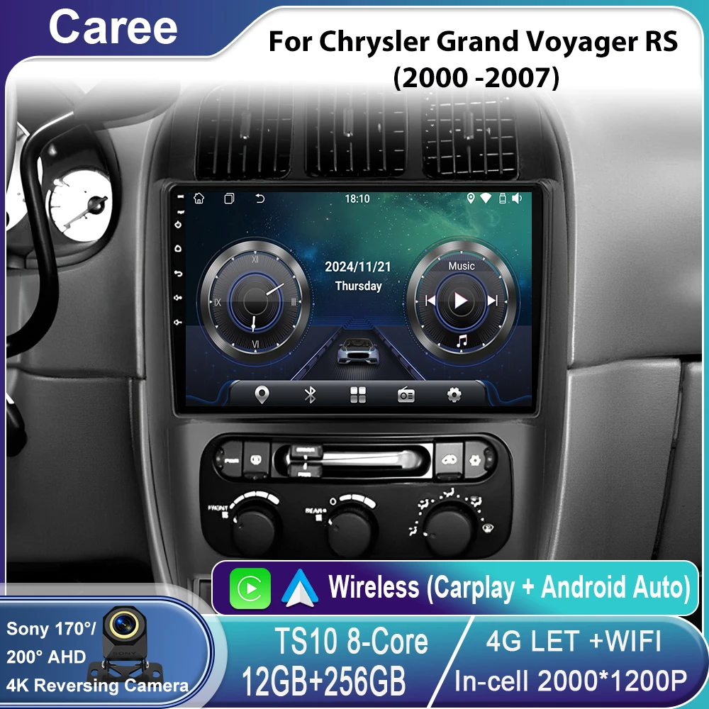 Carplay Auto For Chrysler Gor Chrysler Grand Voyager RS 2000 2001-2007 Car Radio Multimedia Video Player Car Accessories WIFI 4G
