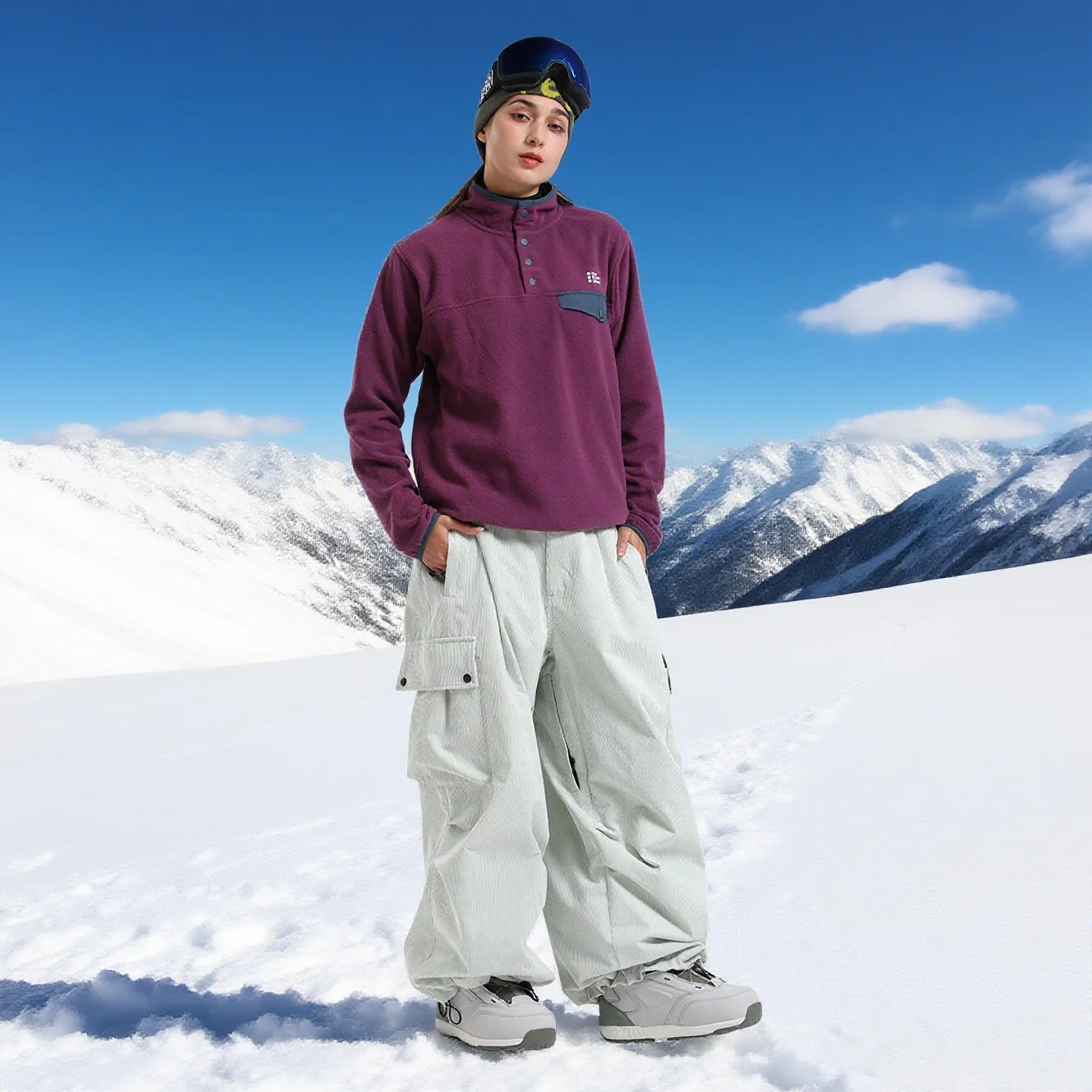 

Лыжные брюки унисекс 2025 — водонепроницаемые, ветрозащитные, с изоляцией, мешковатой посадкой и несколькими карманами для катания на лыжах, сноуборде