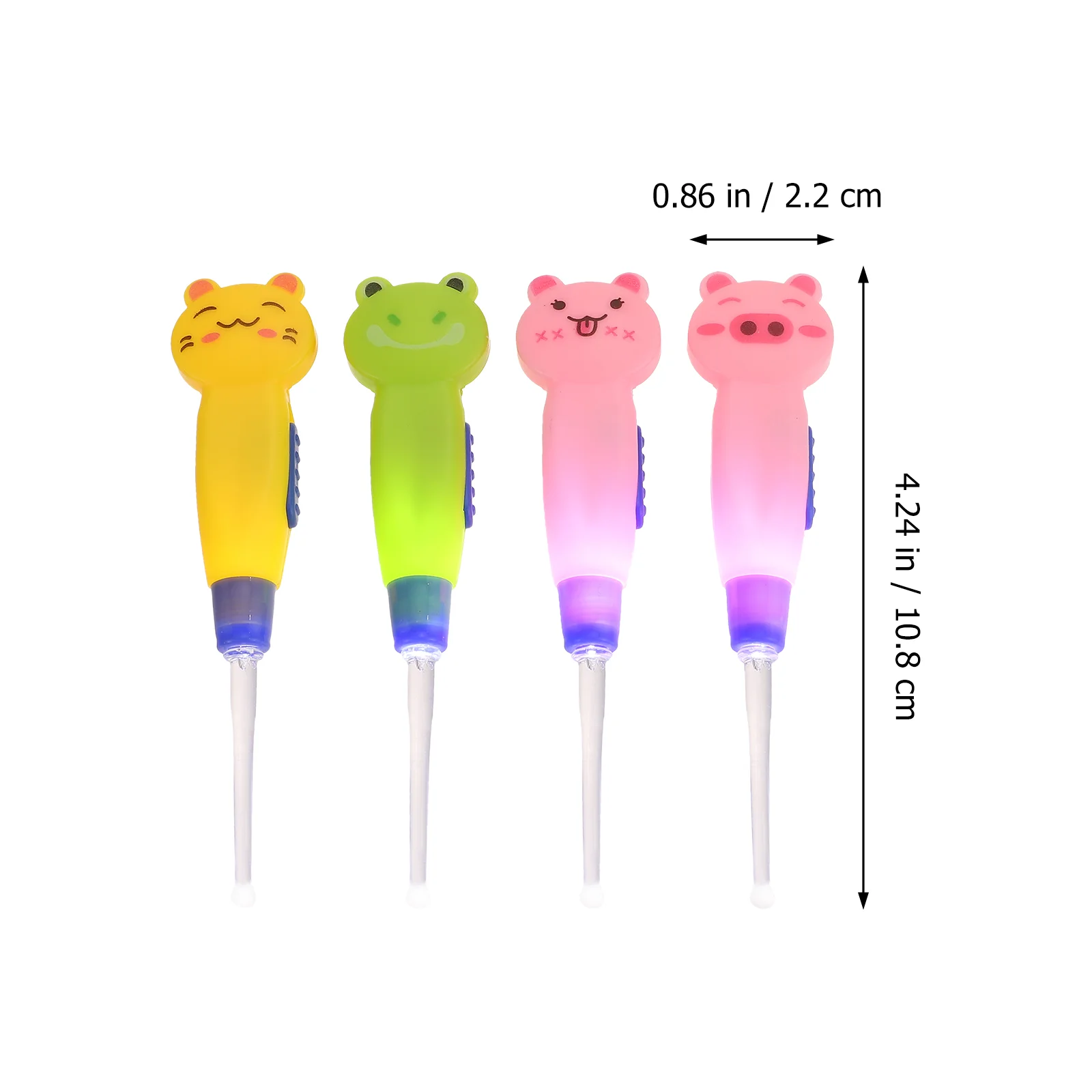 4 Pcs Animal Light Ear Spoon Wax Remover Cartoon Kids Cleaner Removal