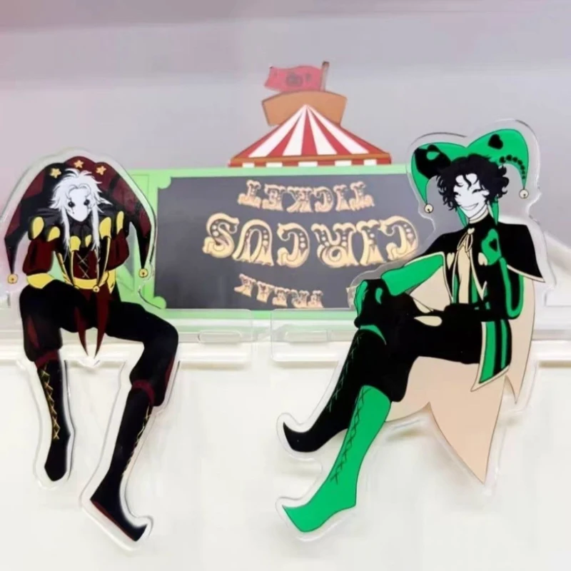

Game The Freak Circus Pierrot Harlequin Cosplay Figure Stand Acrylic Sitting Position Standing Plate Ornament Accessories Props