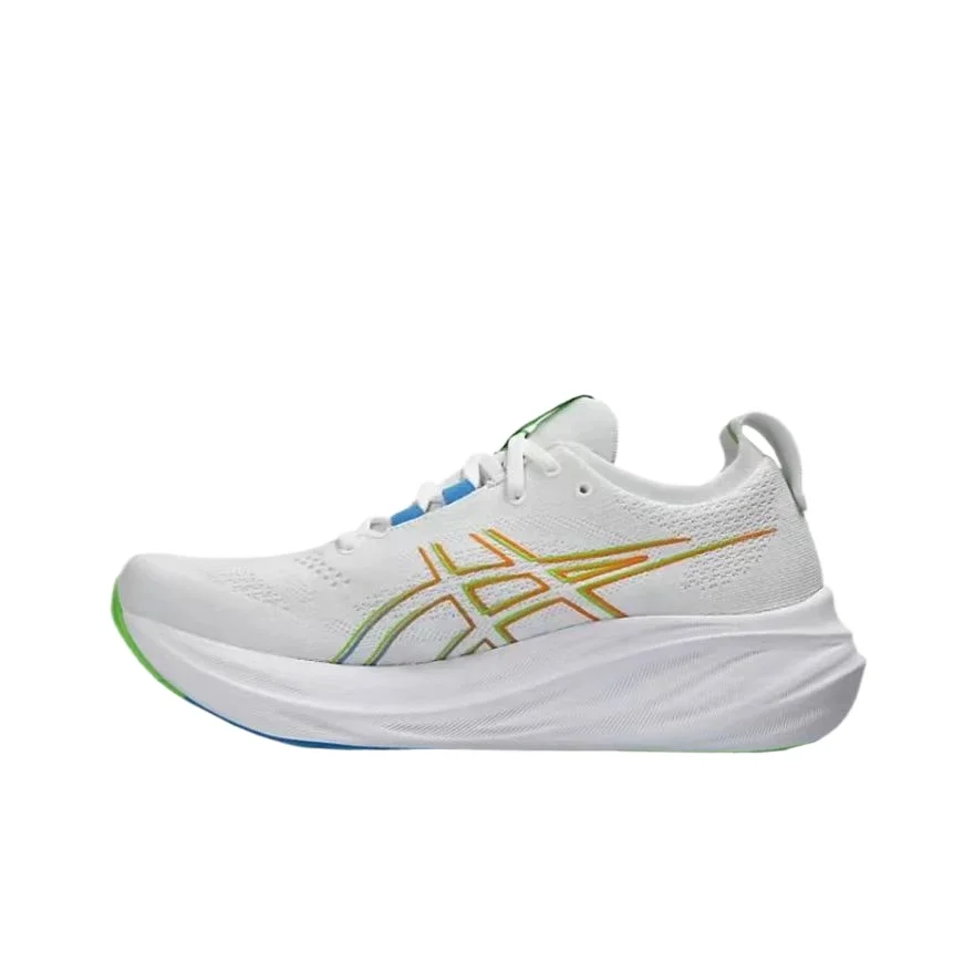 Original Asics Nimbus 26 Running Shoes Men Cushion Stability Asics Sports Shoes Unisex Sneakers White