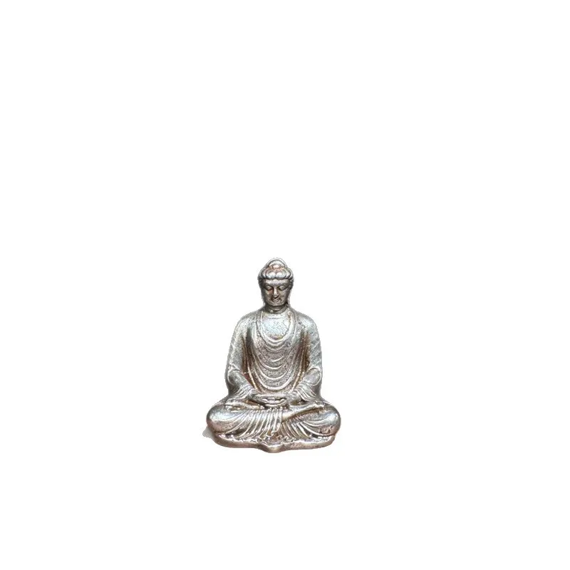 Tibetan Sky Iron Tathagata Buddha Small Portable Pocket Buddha Tantric Buddha Statue Antique Small Buddha