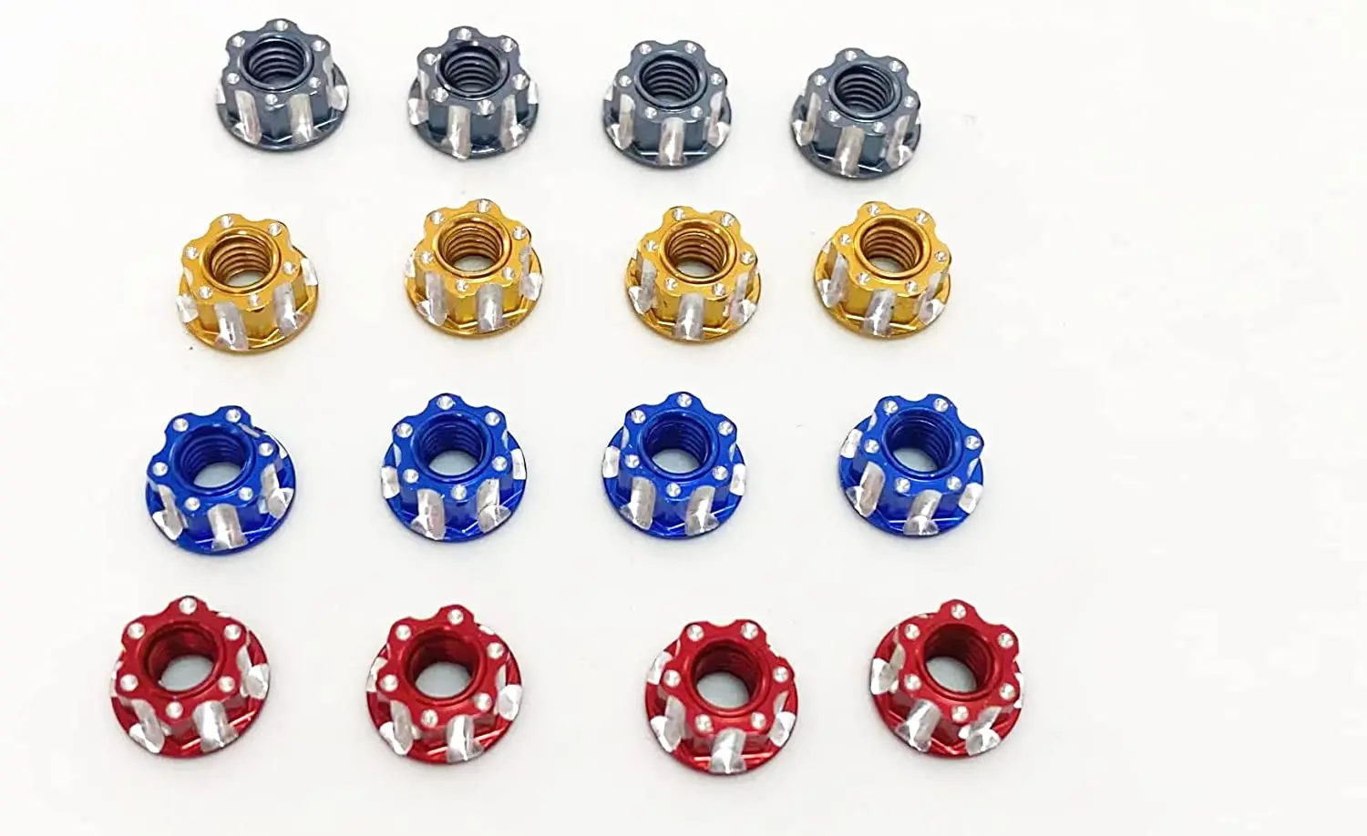 Hub Nut Metal Anti - Loose M4 Color Nut YIKONGModel Car Climbing Car 4mm Self - Locking Non - Slip Wheel