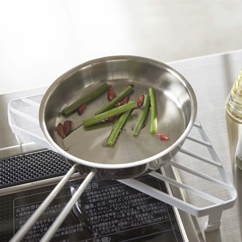 MAKE-Ofen-Winkelrahmen, schmiedeeiserner dreieckiger Eisenrahmen, Regal, Topfregal, Verbrühungsschutz, Ecktisch