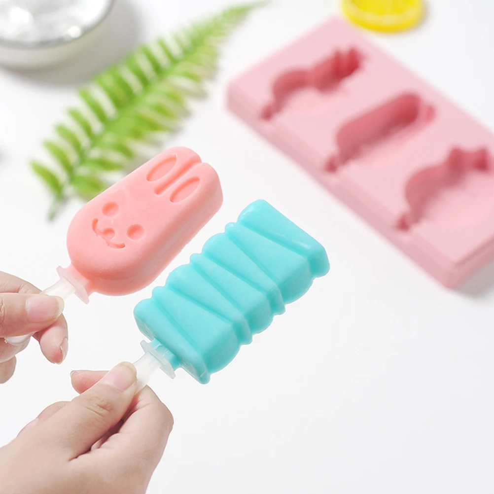 

2pcs Ice Cream Mold Silicone Popsicle Maker Reusable Bpa Free Easy Clean Diy Ice Pop Mold For Home Party Assorted Colors Kitchen