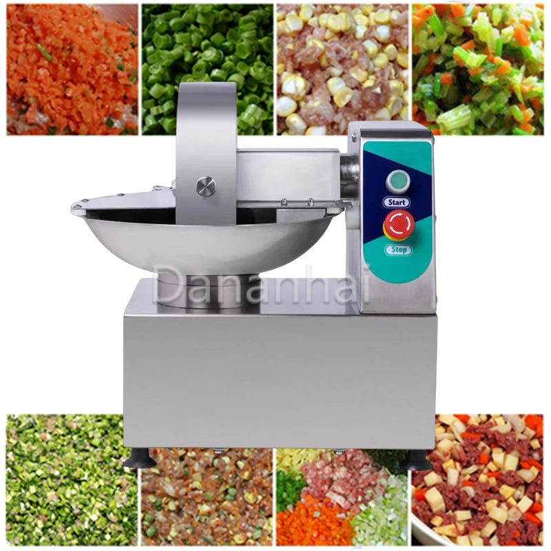 Commercial Multifunctional Vegetable Bowl Cutter Food Chopper for Condiment Production Kitchen Gadget Stainless Steel