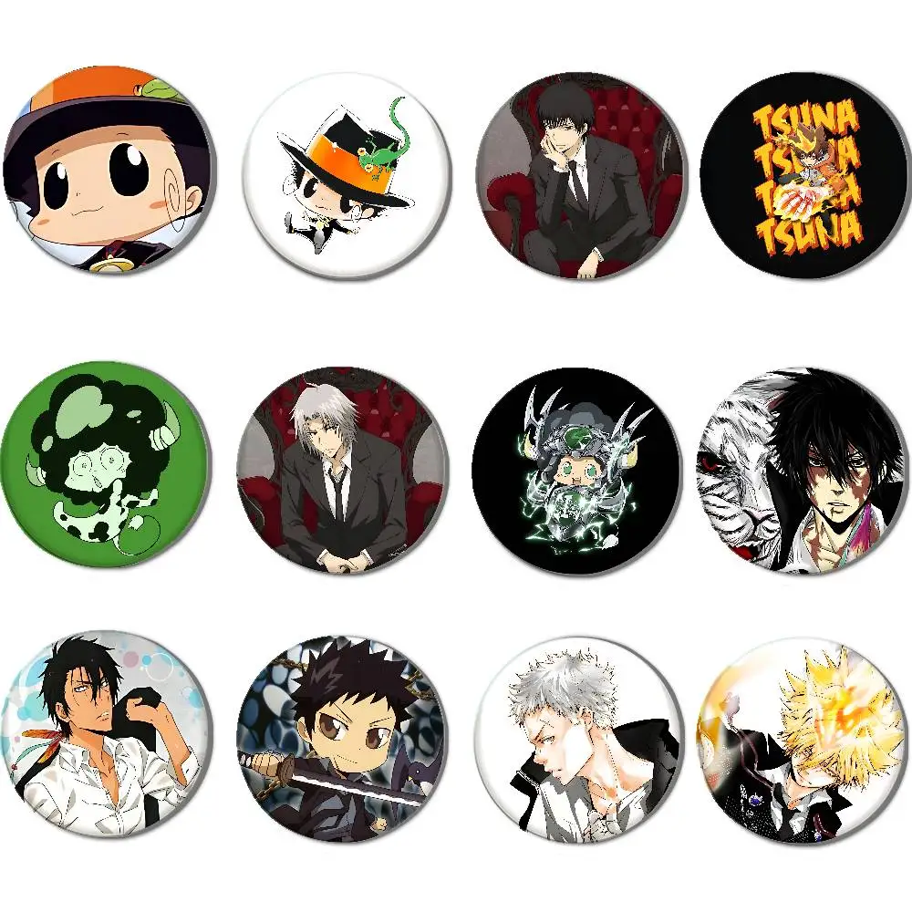 K-Katekyo H-Hitman Reborn Abzeichen, kreative Anstecknadeln aus Weißblech, Brosche mit kreativen Zitaten, Abzeichen für Kleidung, Geschenk für Kinder und Freunde