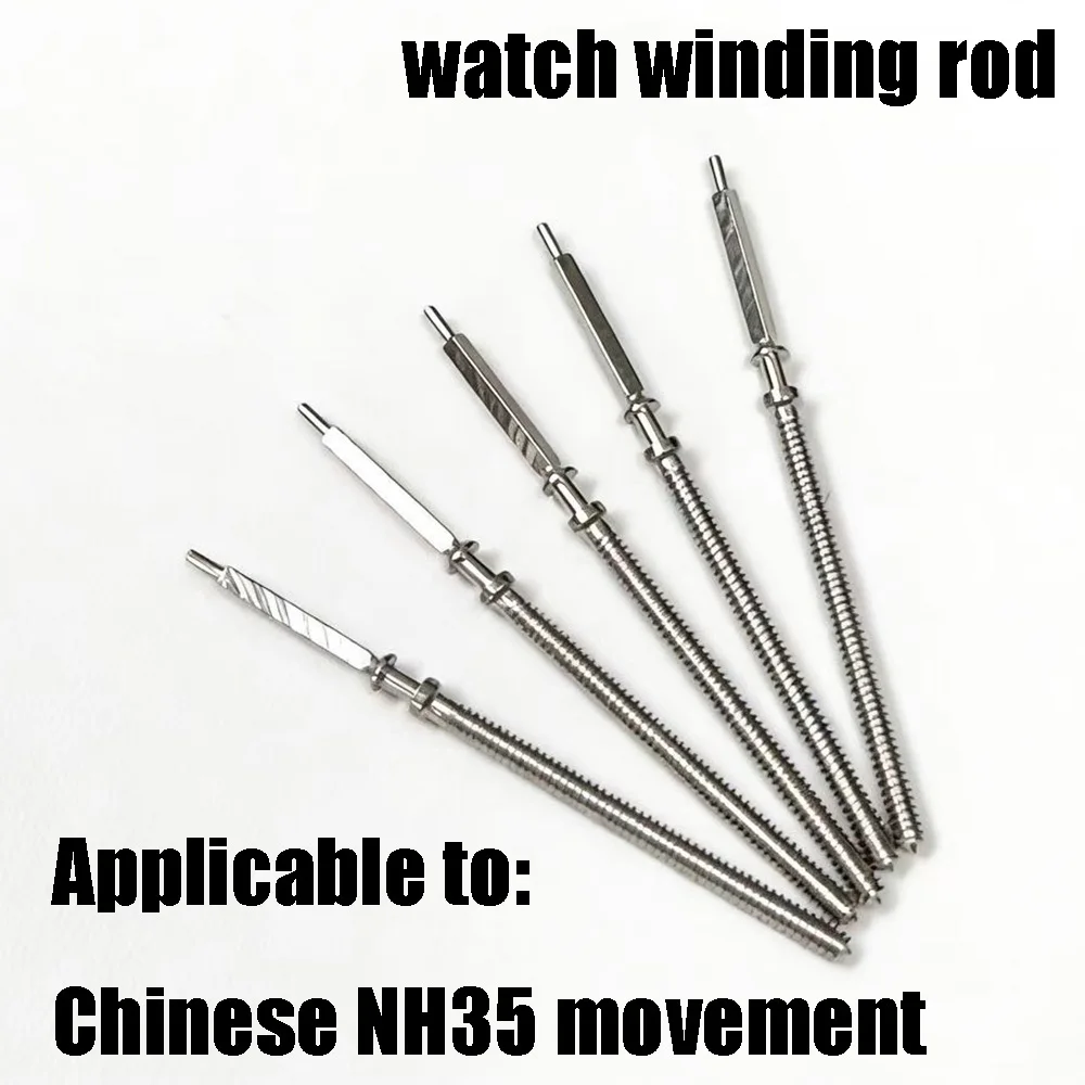 Replacement of 10-Piece / 5-Piece / 2-Piece Steel Rod for the Crown of the Chinese NH35 Movement