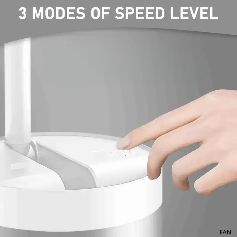 مروحة كهربائية محمولة صغيرة مستديرة صامتة لسطح المكتب USB للمنزل والمكتب والنوم والمطبخ والتخييم في الهواء الطلق ودائرة هوائية لشحن USB