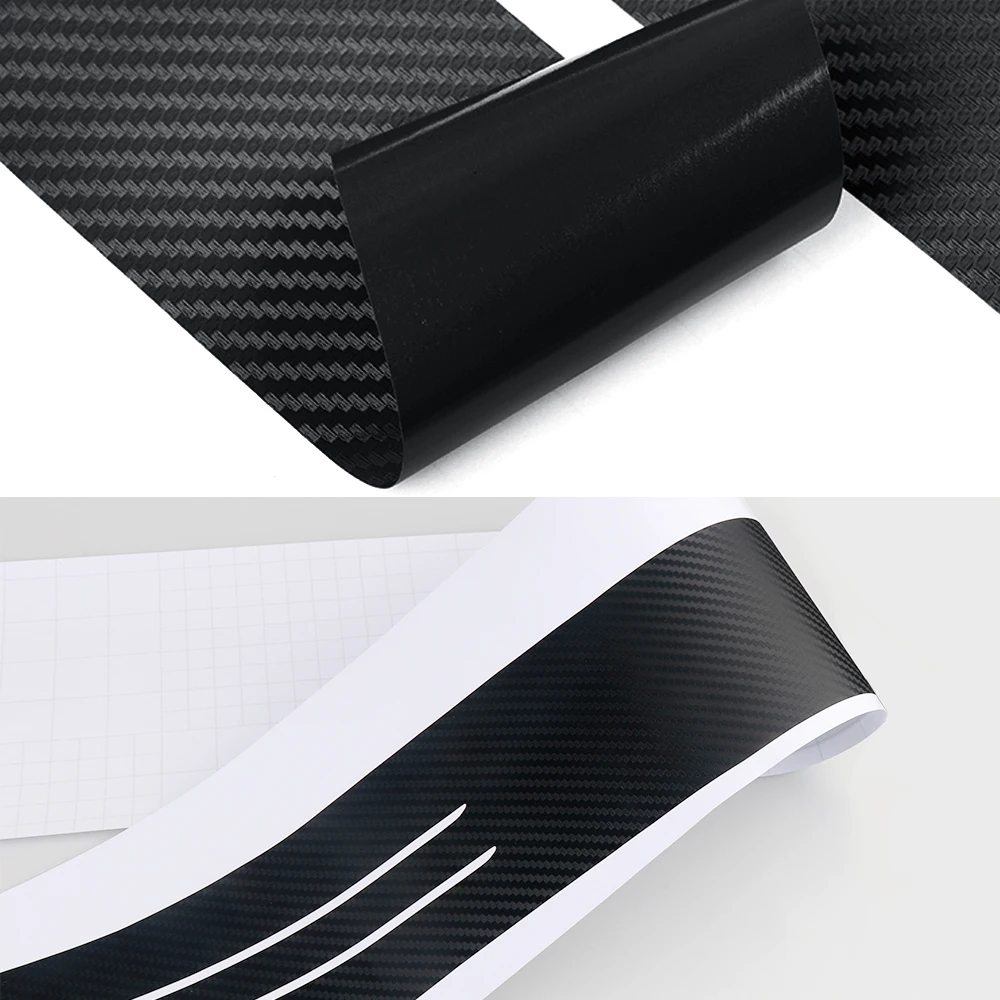 1Pcs Car Styling Rear Bumper Carbon Fiber Trunk Stickers For Nissan Nismo Qashqai J10 J11 Juke Leaf Sentra Patrol Y61 Note Tiida