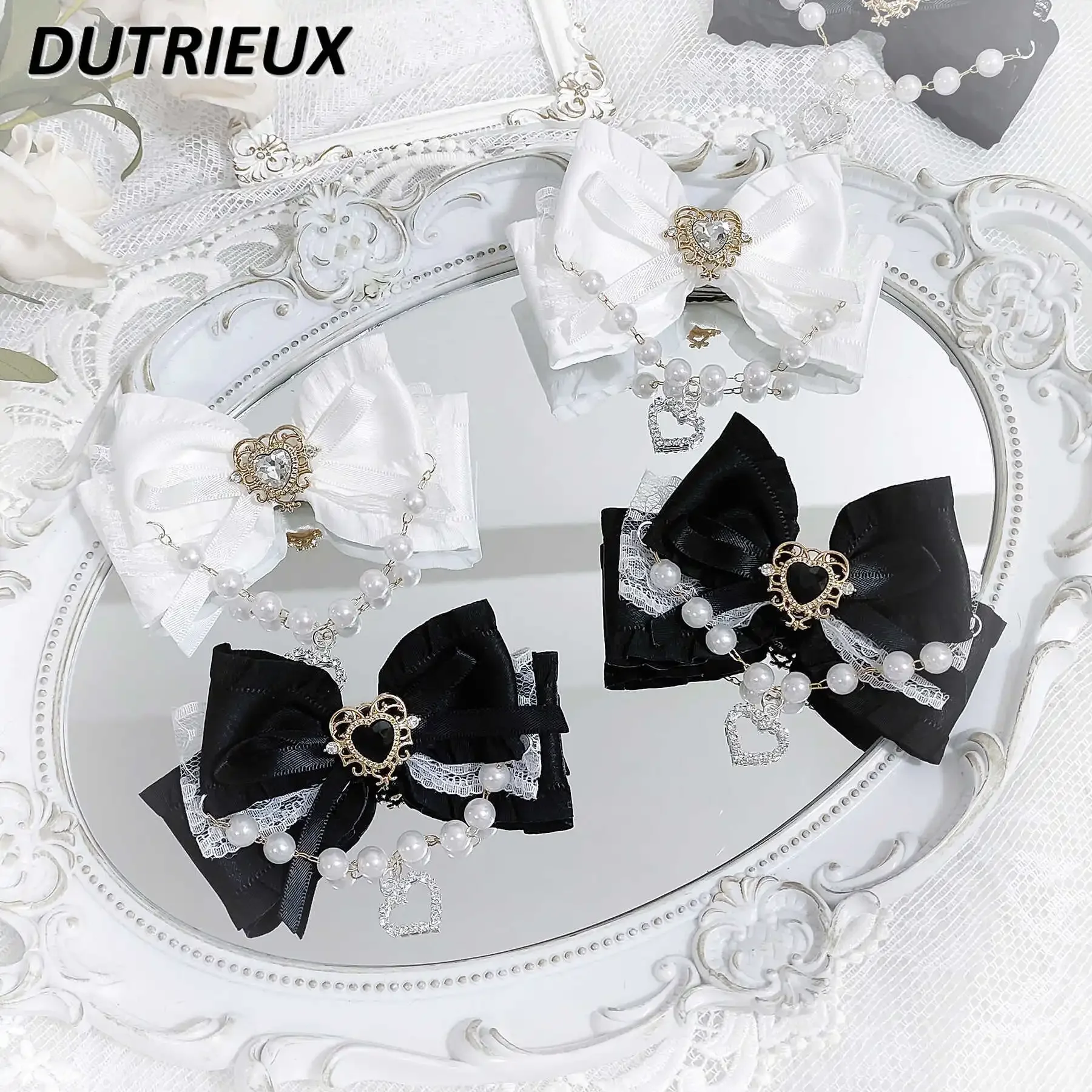 Lolita Hair Accessories for Women Sweet Cute Bow Hairpin Fashion Ladies Casual Hair Pins and Clips Female Japanese Style