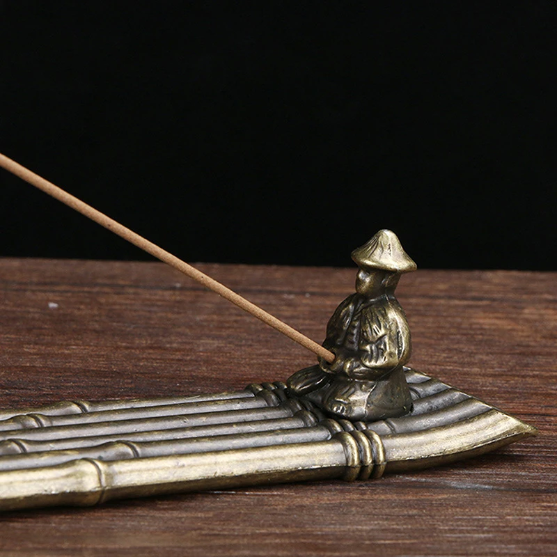 1pc Creative incense burner decorations boat fishing old man Japanese incense burner aromatherapy ornaments home decorations