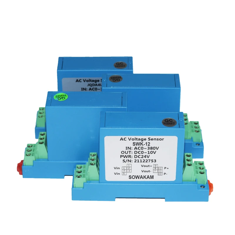 K13 AC Current Voltage Transmitter 0-100mA 1A 5A 10A Input 1000V 0-10V 4-20mA DC24V Power Supply DC Analog Signal Converter
