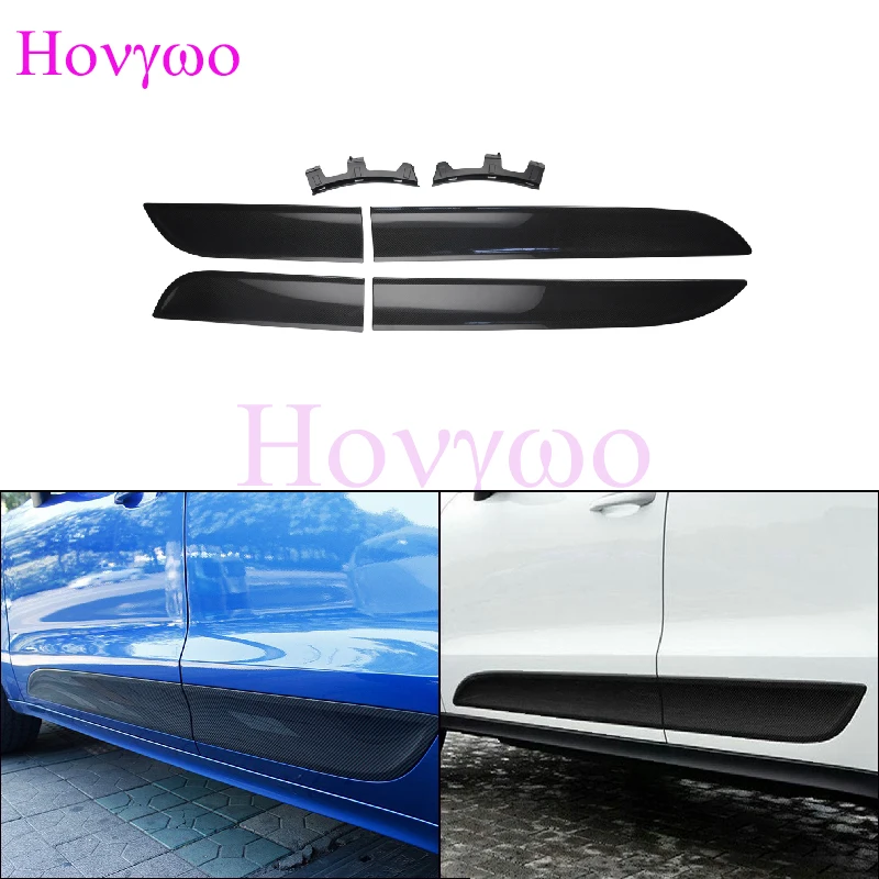 

For Porsche 2014-2022 Macan 95B Real Carbon Fiber Side Door Protector Door Plate Cover Trim Protection Moulding