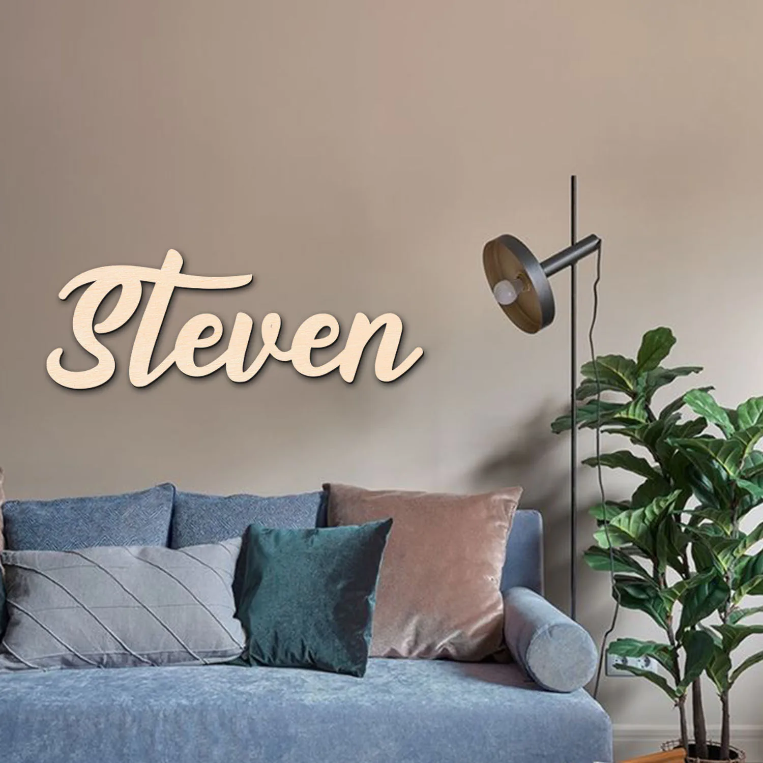 1pc Personalized Wooden Name Sign Customized name, wooden souvenir Wedding, party, baby baptism, family housewarming gifts view 3