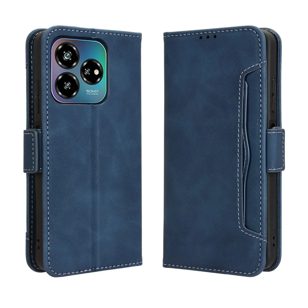 For ZTE Axon 60 Lite / Blade V60 Vita Wallet Case Magnetic Book Flip Cover Card Photo Holder Luxury Leather Mobile Phone Cases image 2
