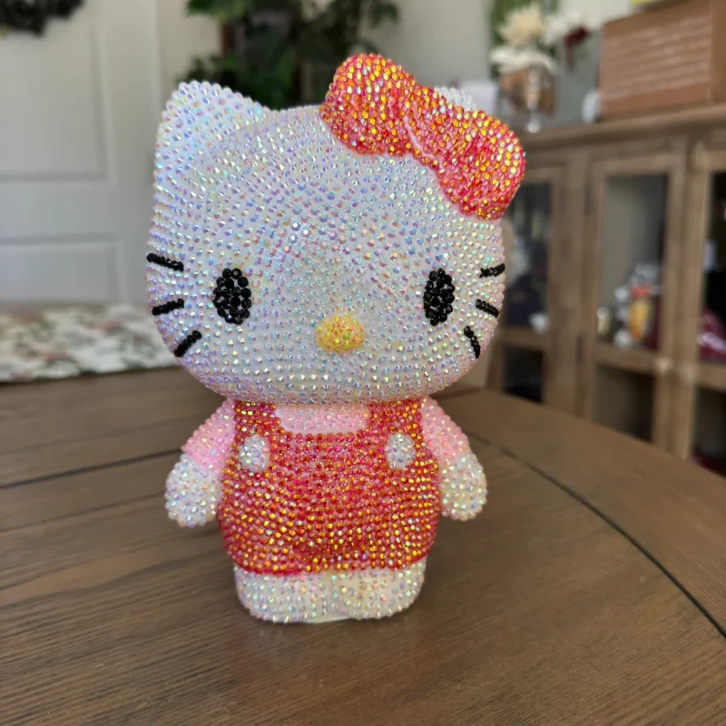 

In Stock Anime Figur Bank Cartoon Melody Diy Bank Diamond Stick Figurine Diy Model Cute Hello Kitty Statue Student Birthday Gift