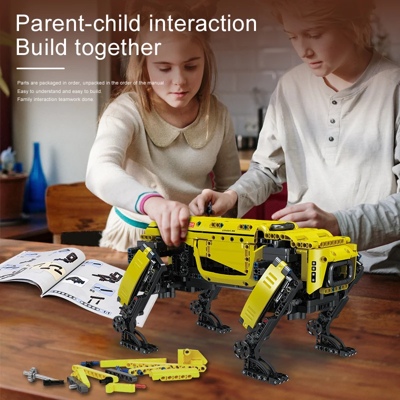 Technical Robot Toys The RC Motorized Boston Dynamics Big Dog Model AlphaDog Building Blocks Bricks Toys for Kid Christmas Gifts