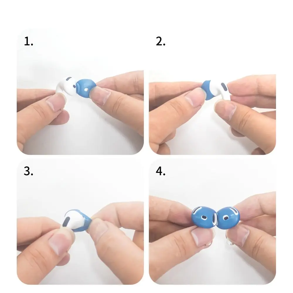 5 쌍 편안한 실리콘 이어 팁 방진 미끄럼 방지 이어 캡 AirPods 4 헤드폰 액세서리 용 초박형 이어 커버