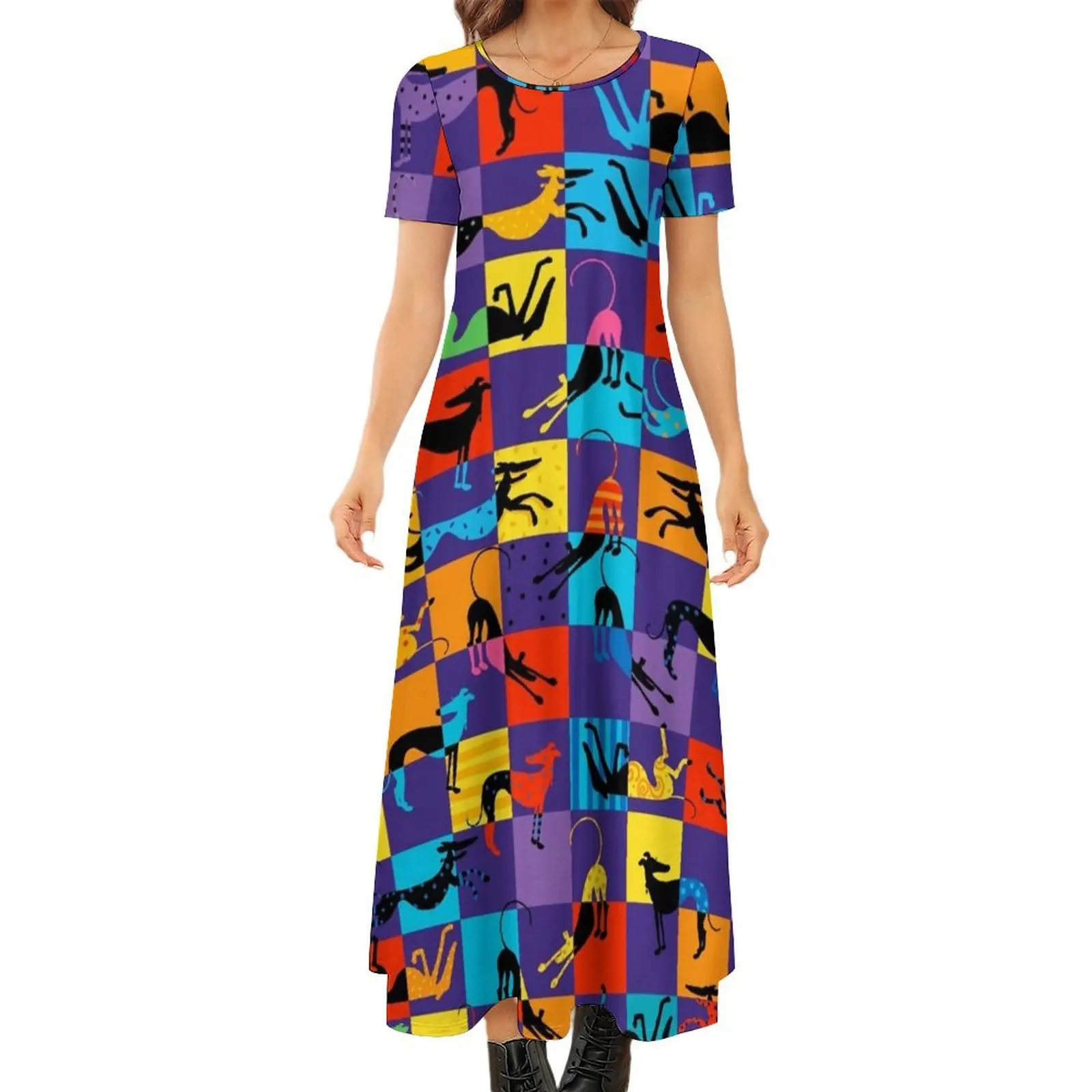 

Pop Art Hounds Round Neck Short Sleeve Dress summer dresses women party dresses women"s evening dresses 2024