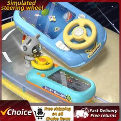 Children's Electronic Adventure Game Steering Wheel Racing Cars Driving Toys Simulating Vehicles Music Sounds Baby Gifts