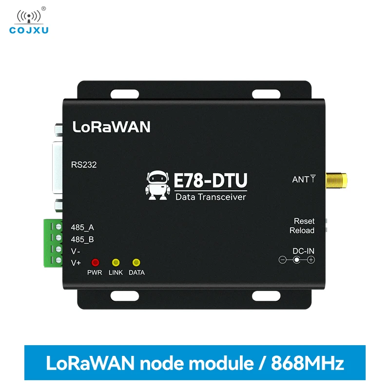 

LoraWAN Node Module RS485 RS232 868/915MHz COJXU E78-DTU(900LN22) Support OTAA ABP 3KM DC8~28V Built-in Watchdog Active Polling