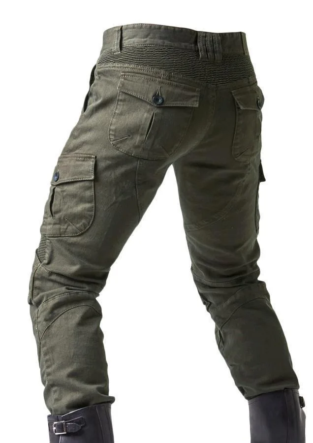 2026 Cross Border Foreign Trade Men's Motorcycle Anti-Fall Rider, Four Season Elastic Denim Racing Pants, Without Protective Gea