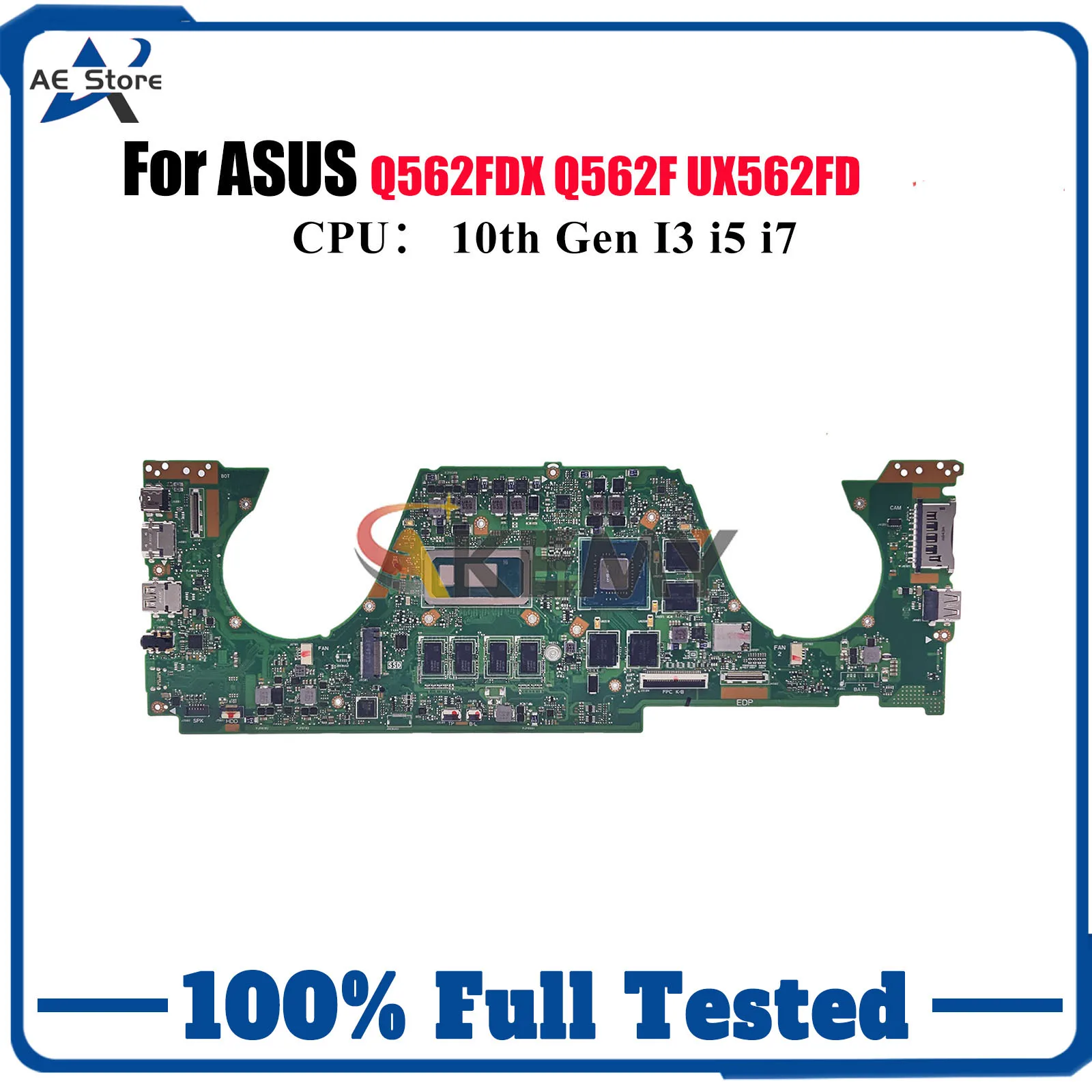 

UX562FD Laptop Motherboard For ASUS ZenBook UX56IQ Q562F Q562FDX UX562 Notebook Mainboard With 10th Gen I3 i5 i7 103% tests OK