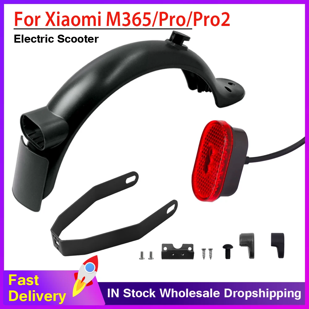 Guardabarros trasero para Xiaomi M365 Pro 2 1S essential repuestos Feader freno luz trasera luces intermitentes soporte Accesorios