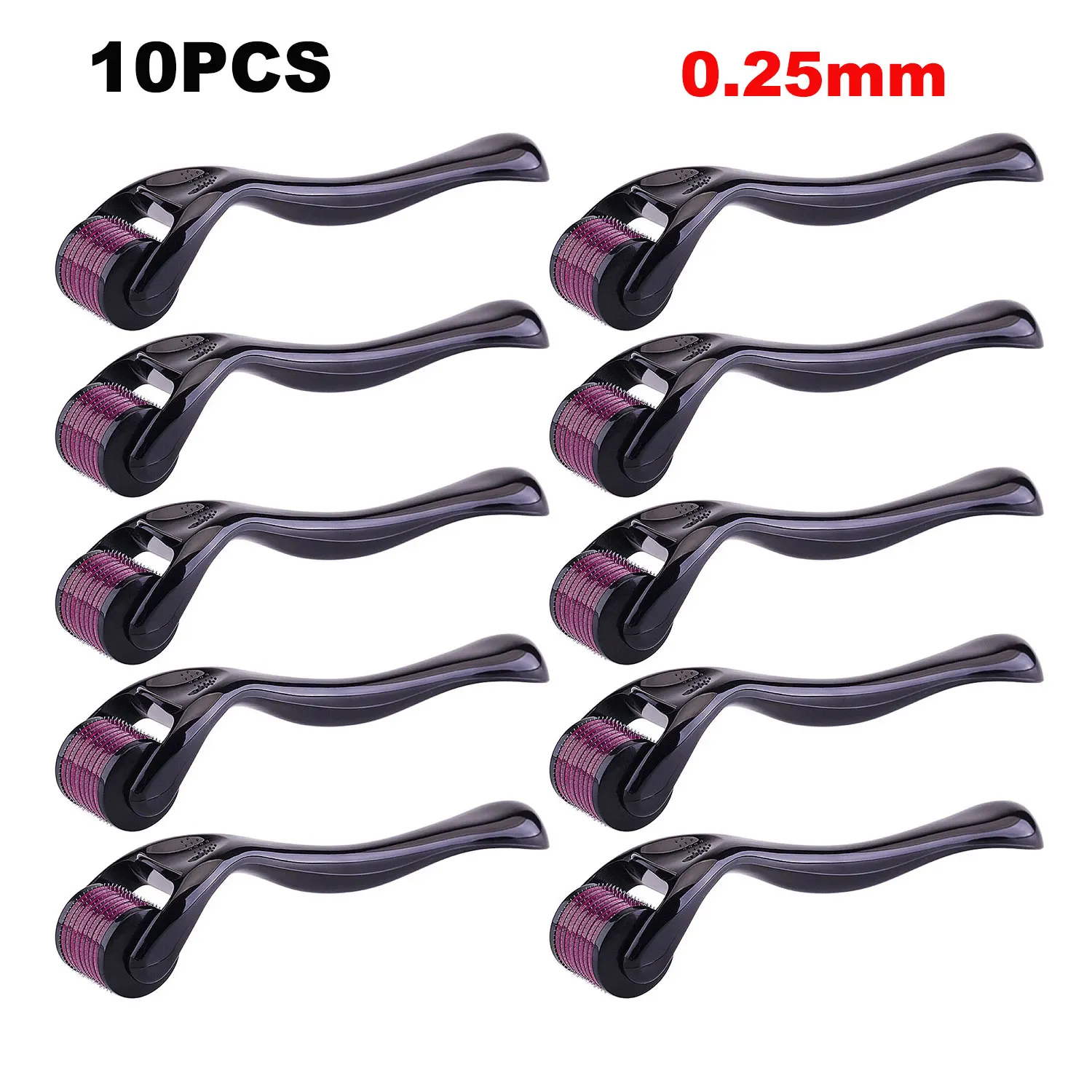 2/5/10PCS Wholesale Black Red 540 Needles for Facial Body Hair Growth Derma Roller for Skin Beard Needle Micro Face Roll Tool