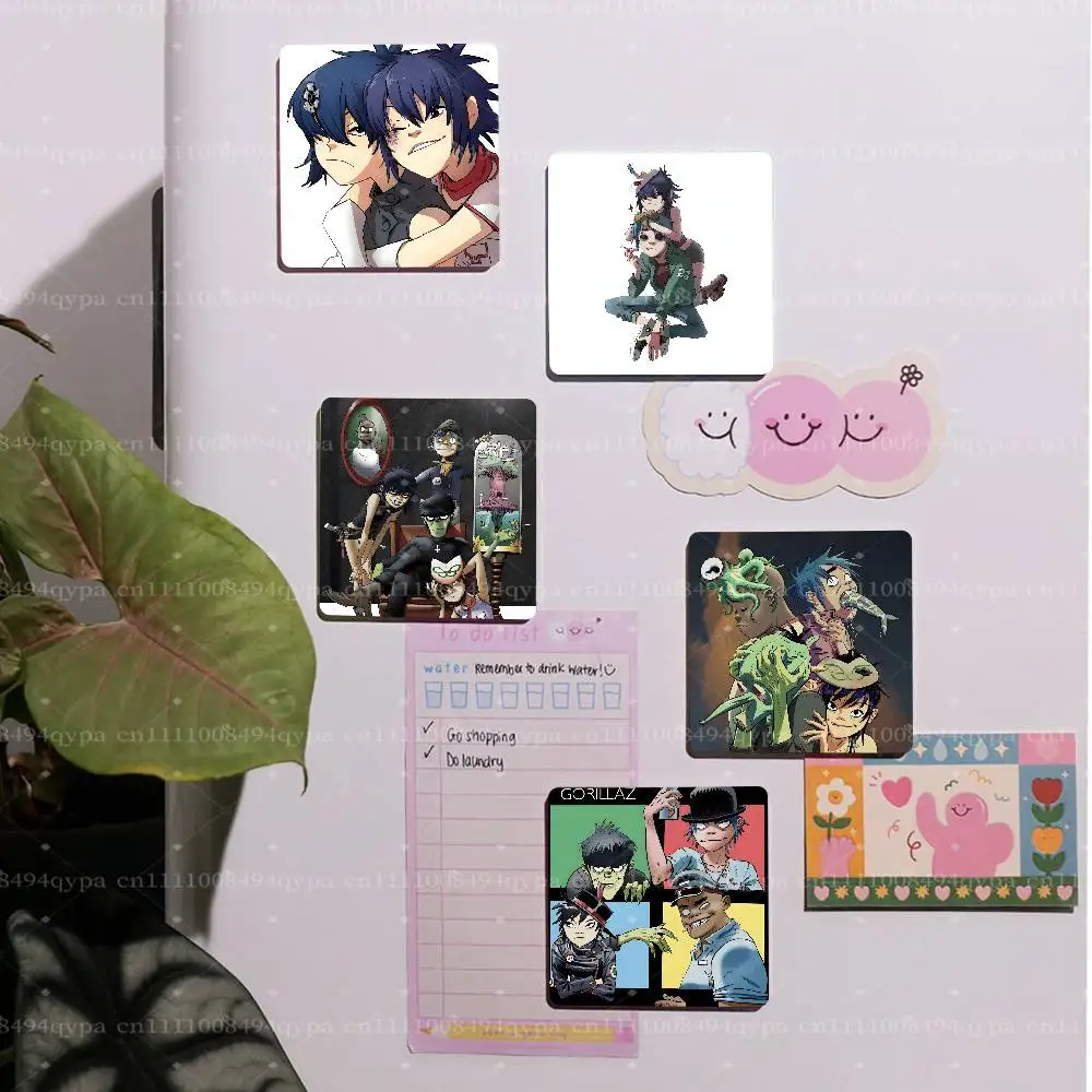 G-Gorillaz Demon Days Decorative Square Magnetic Fridge Sticker, Custom Print Fridge Magnet, Home Decor Holiday Gift